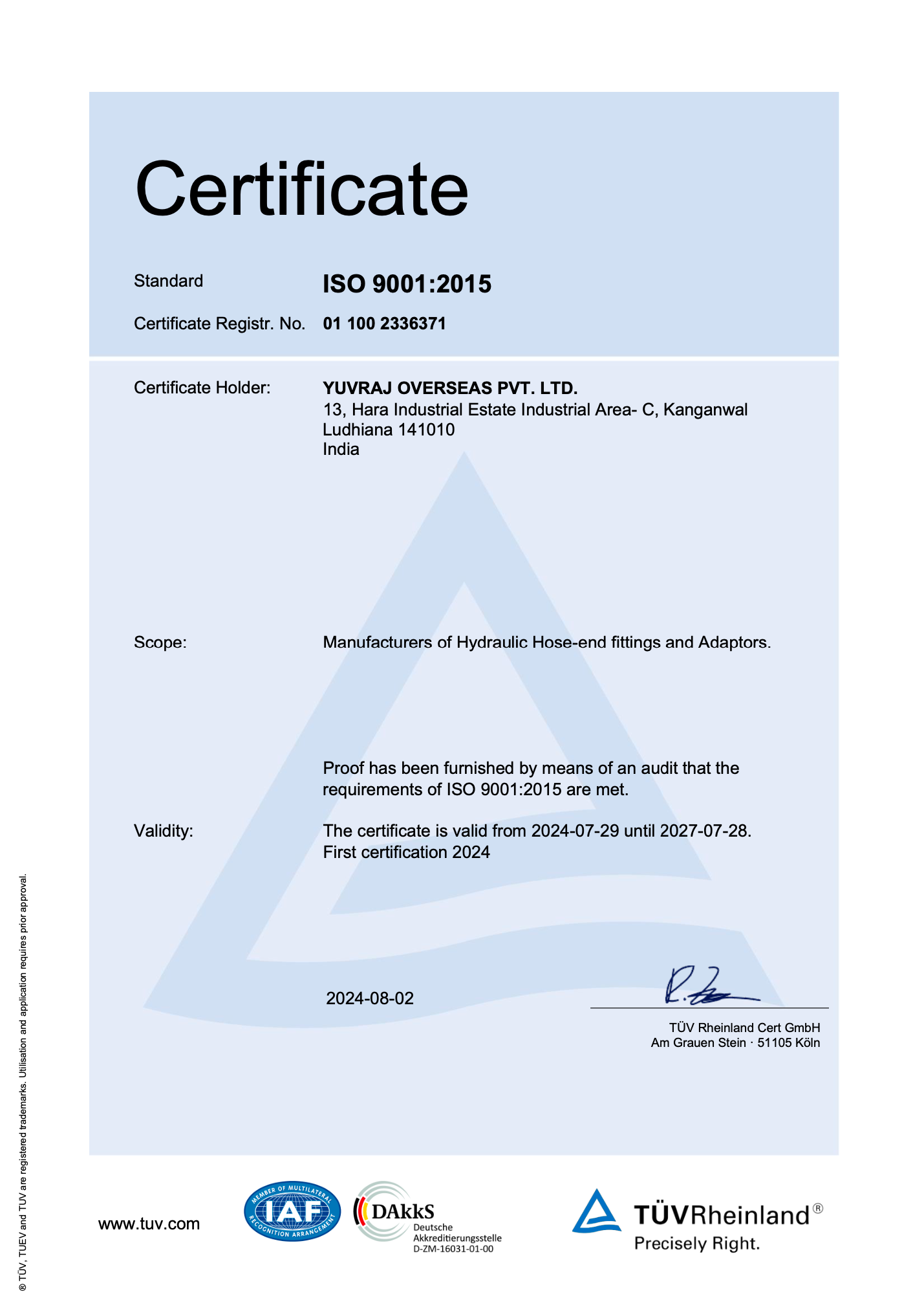 certificate